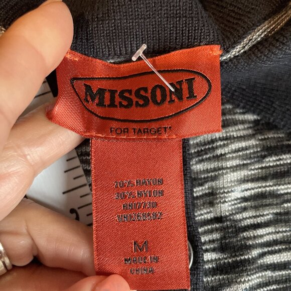 Missoni For Target Polo Dress Size M Black Space Dye Designer 70s Inspired NWT - Picture 12 of 13